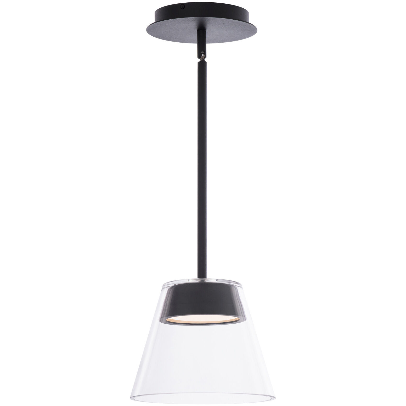 Chandra LED 8 inch Black Mini-Pendant Ceiling Light, dweLED