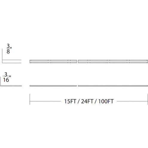 Gemini 24 LED 288 inch White LED Tape Lighting in 3500K