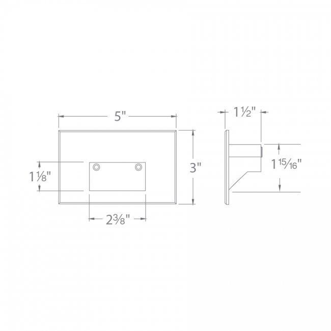Tyler 12 2 watt Bronze Step and Wall Lighting in 2700K, WAC Landscape