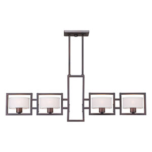 Signature 4 Light 41.75 inch Antique Bronze Island Pendant Ceiling Light