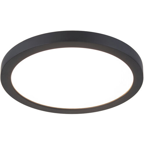 Round LED 7 inch Black Flush Mount Ceiling Light in 3500K