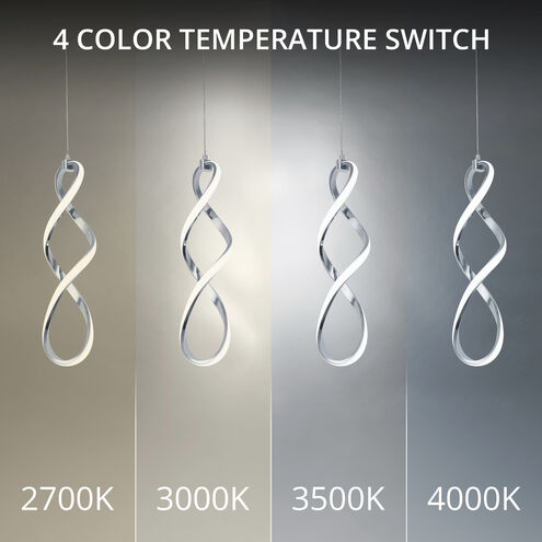 Interlace LED 11.13 inch Chrome Multi-Light Pendant Ceiling Light, dweLED