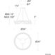 Swerve LED 26 inch Black Chandelier Ceiling Light in 4000K, dweLED