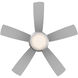 Odyssey 44 inch Brushed Nickel Flush Mount Ceiling Fans, Smart Fan