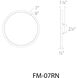 Round LED 7 inch Black Flush Mount Ceiling Light in 3500K