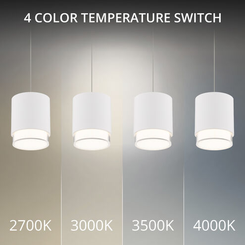 Cloak LED 4.63 inch White Pendant Ceiling Light in 2700K, dweLED