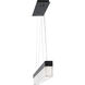 Effervescent Linear Pendant Ceiling Light in Black, dweLED