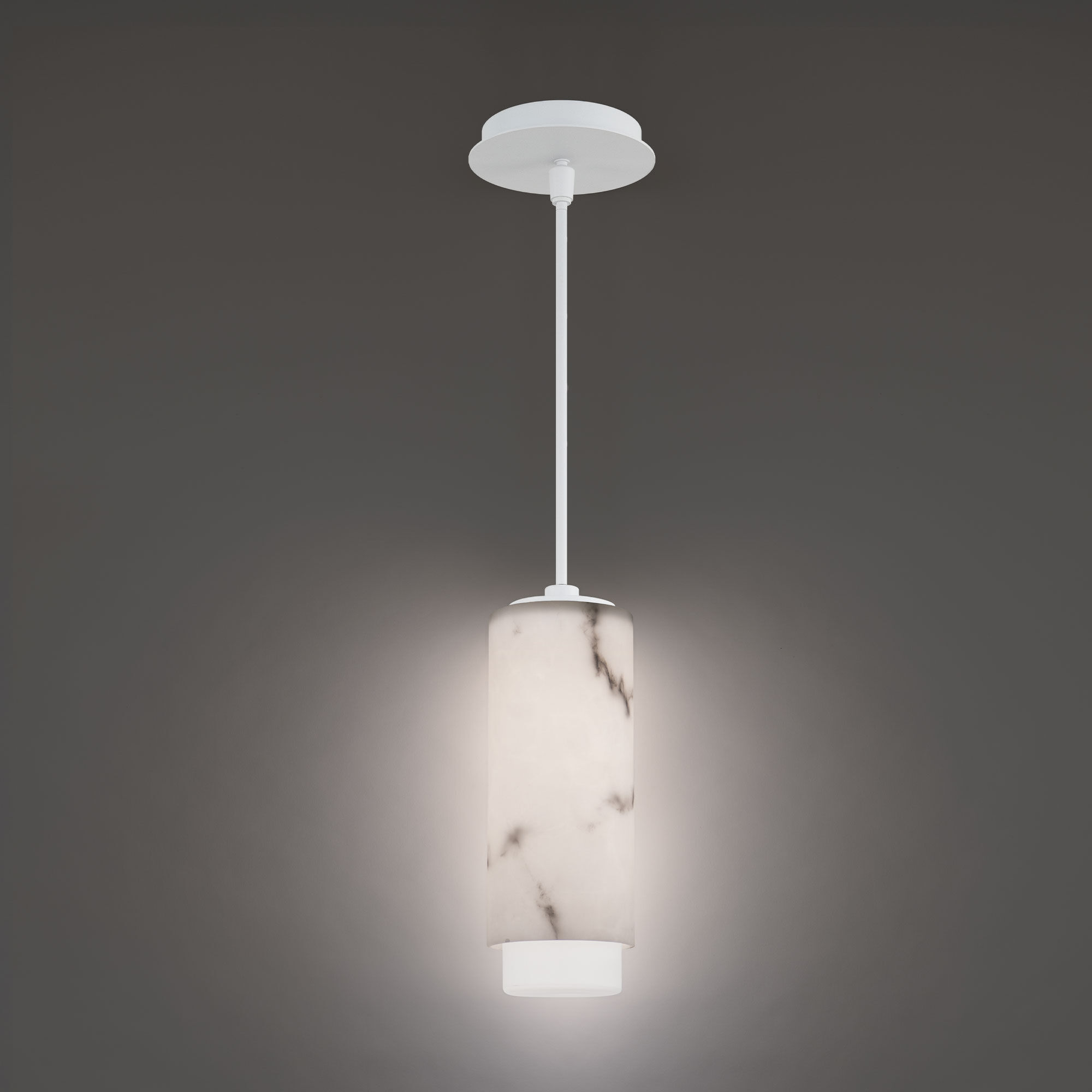 Aragon LED 4.5 inch White Pendant Ceiling Light in 2700K, dweLED