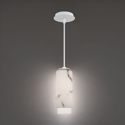 Aragon LED 4.5 inch White Pendant Ceiling Light in 3500K, dweLED