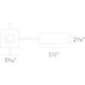 Ocularc LED Module - Driver Brushed Nickel Recessed Trims in Narrow, 3000K, Square