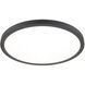Round LED 11 inch Black Flush Mount Ceiling Light in 3500K