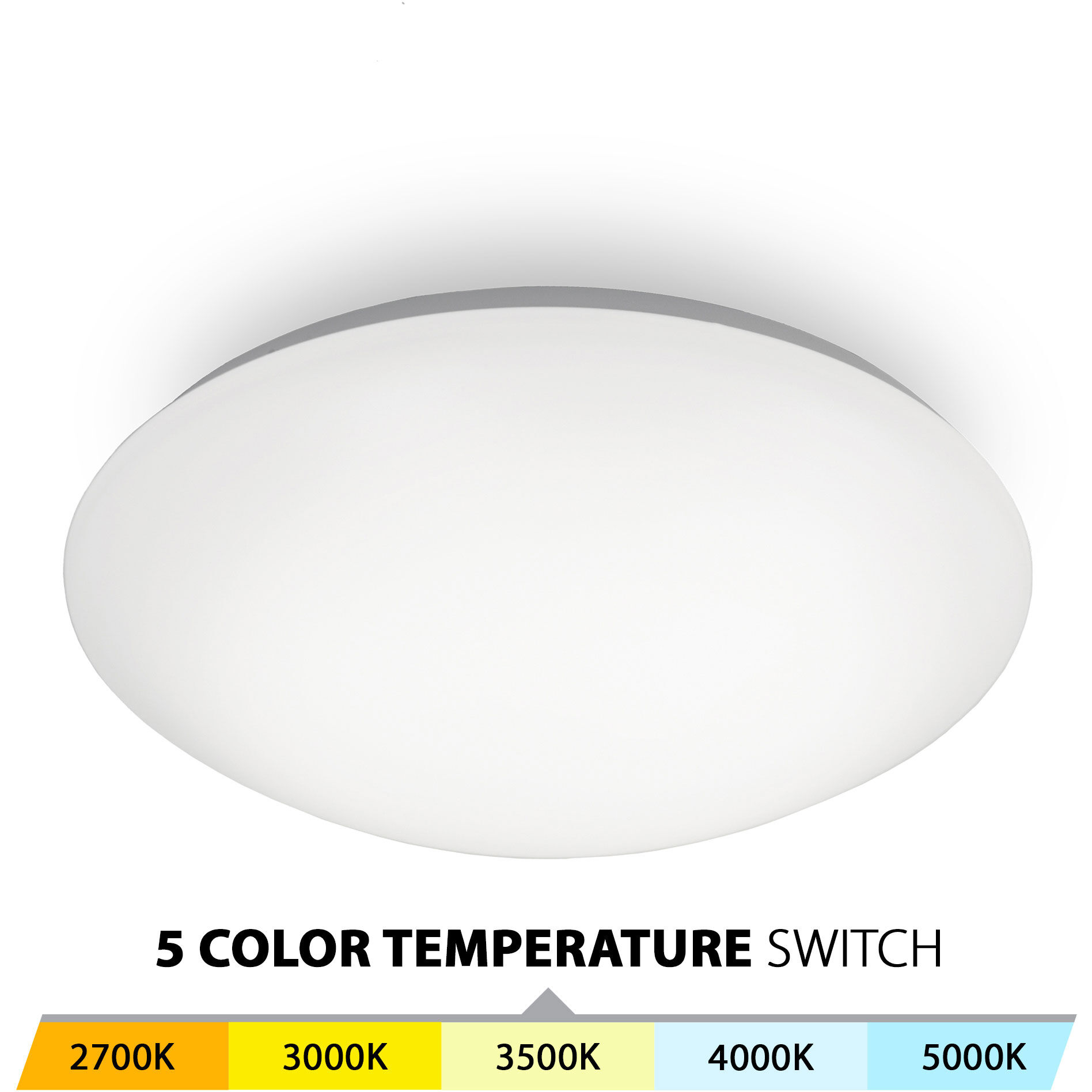 Glo LED 11.75 inch White Flush Mount Ceiling Light in 2700K, WAC Limited