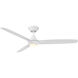 Blitzen 54 inch Matte White Downrod Ceiling Fans, Smart Fan