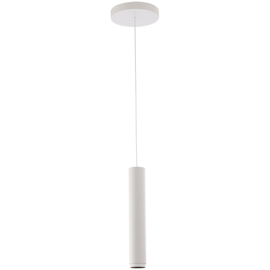 Silo 1 Light 120-277 VAC White/White Track Pendant Ceiling Light in 3000K