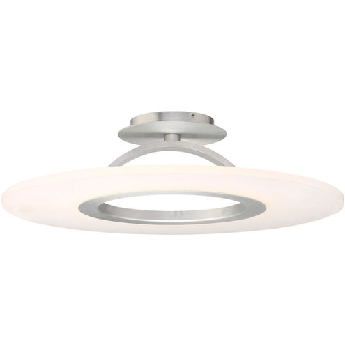 Elektron LED 28 inch Brushed Aluminum Semi-Flush Mount Ceiling Light, dweLED