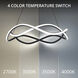 Swerve LED 26 inch Black Chandelier Ceiling Light in 4000K, dweLED