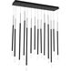 Viggo LED 6 inch Black Multi-Light Pendant Ceiling Light, dweLED