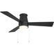 Hug 52 inch Matte Black Flush Mount Ceiling Fan