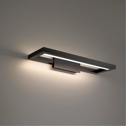 View LED 28 inch Black Bath Vanity & Wall Light in 2700K, dweLED