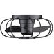 Aella 22 inch Matte Black Flush Mount Ceiling Fans