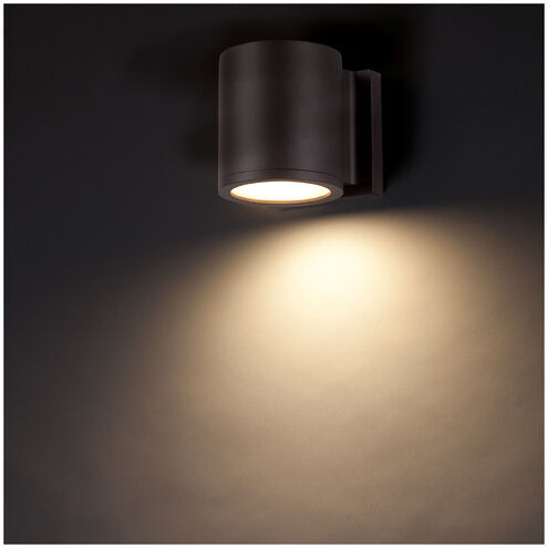 Tube LED 5 inch Black Outdoor Wall Light