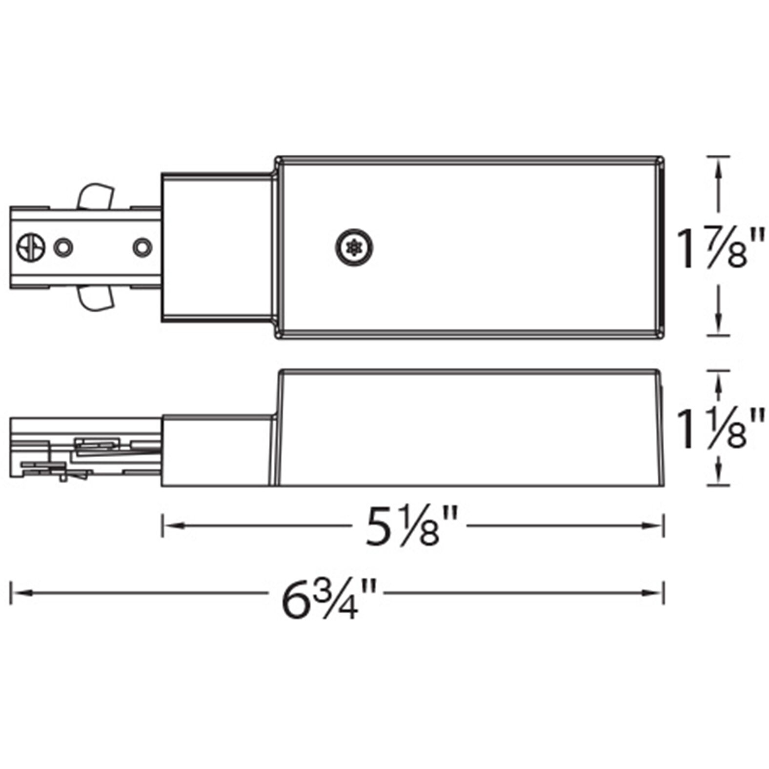 H Track 120 Black Track Component Ceiling Light, WAC Limited