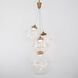 Bistro LED 24 inch Aged Brass Multi-Light Pendant Ceiling Light, dweLED
