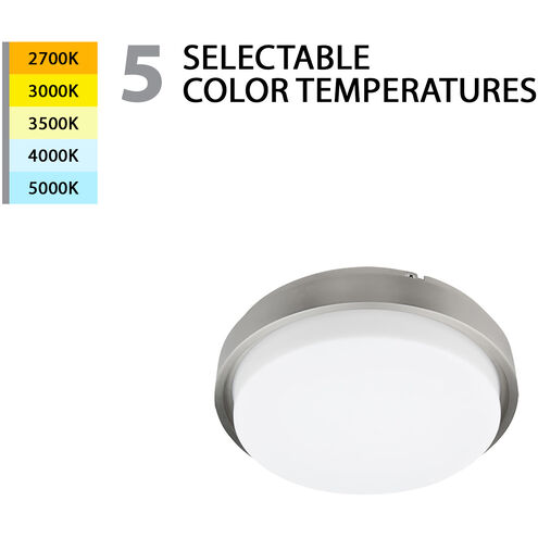 Lithium LED 11.89 inch Brushed Nickel Flush Mount Ceiling Light