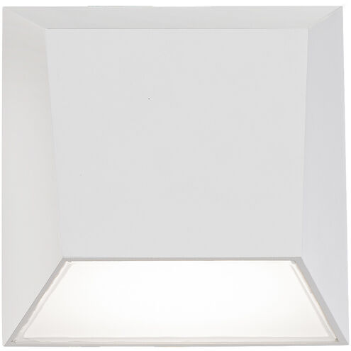 Atlantis LED 6 inch White Outdoor Wall Light in 3000K, dweLED