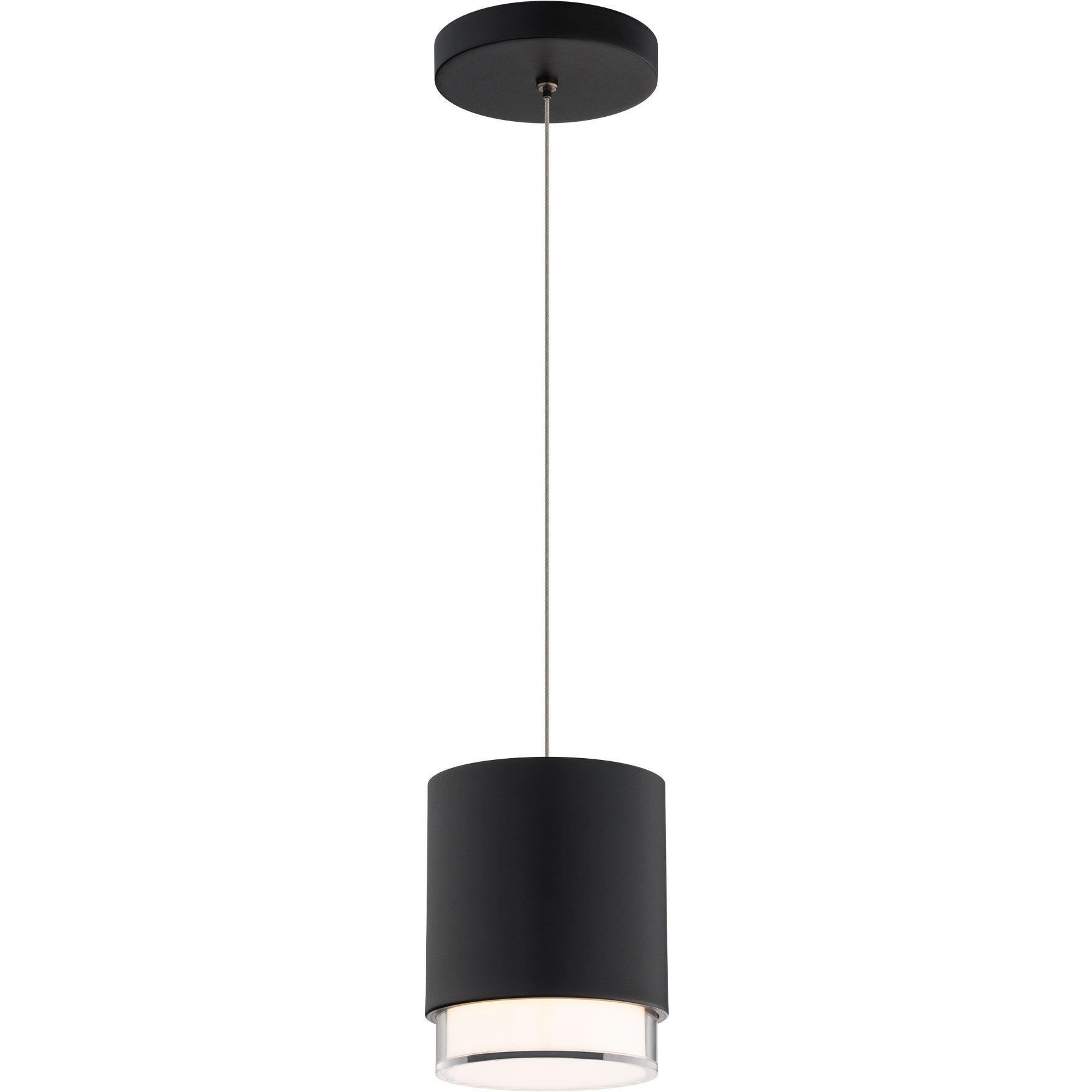 Cloak LED 4.63 inch Black Pendant Ceiling Light in 3000K, dweLED
