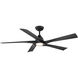 Zeke 60 inch Matte Black Ceiling Fan