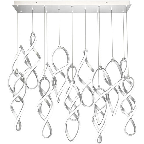 Interlace LED 11.13 inch Chrome Multi-Light Pendant Ceiling Light, dweLED