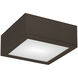 Rubix LED 10 inch Bronze Outdoor Flush