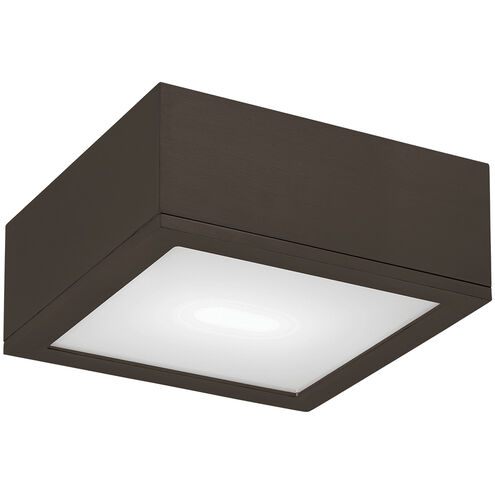Rubix LED 10 inch Bronze Outdoor Flush