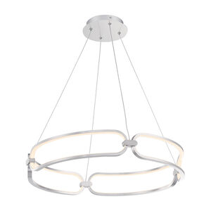 Charmed LED 24 inch Brushed Nickel Pendant Ceiling Light in 24in, dweLED 