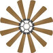 Windmill 65 inch Matte Black Distressed Koa with Distressed Koa Blades Downrod Ceiling Fans, Smart Fan