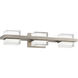 Interlok LED 24 inch Brushed Nickel Bath Vanity & Wall Light in 3500K, dweLED