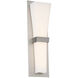 Prohibition LED 6 inch Satin Nickel Bath Vanity & Wall Light in 3500K, dweLED