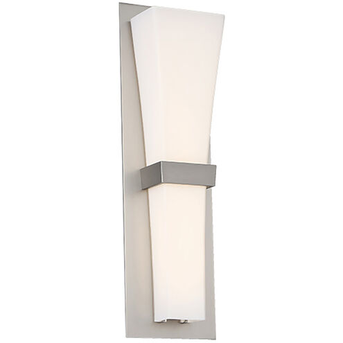 Prohibition LED 6 inch Satin Nickel Bath Vanity & Wall Light in 3500K, dweLED
