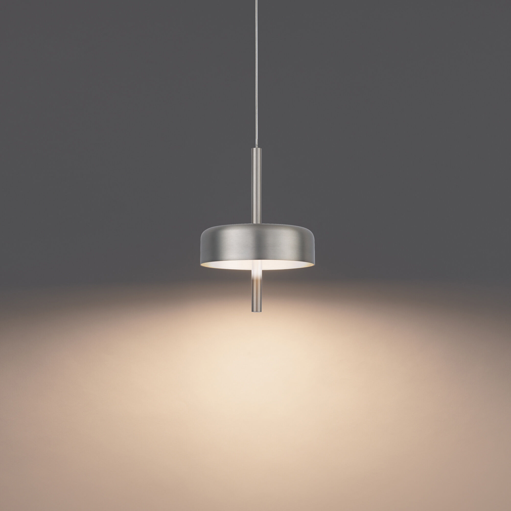 Pierce LED 7 inch Brushed Nickel Mini-Pendant Ceiling Light, dweLED