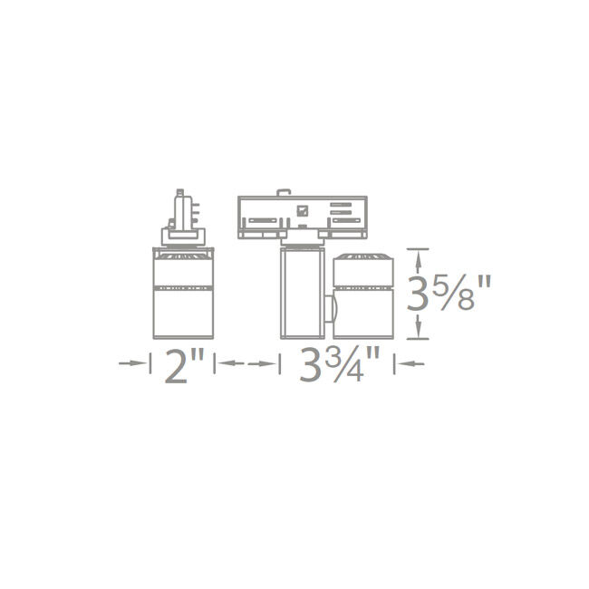 Exterminator II 1 Light 120 Black Track Head Ceiling Light in Narrow, 85, 2700K