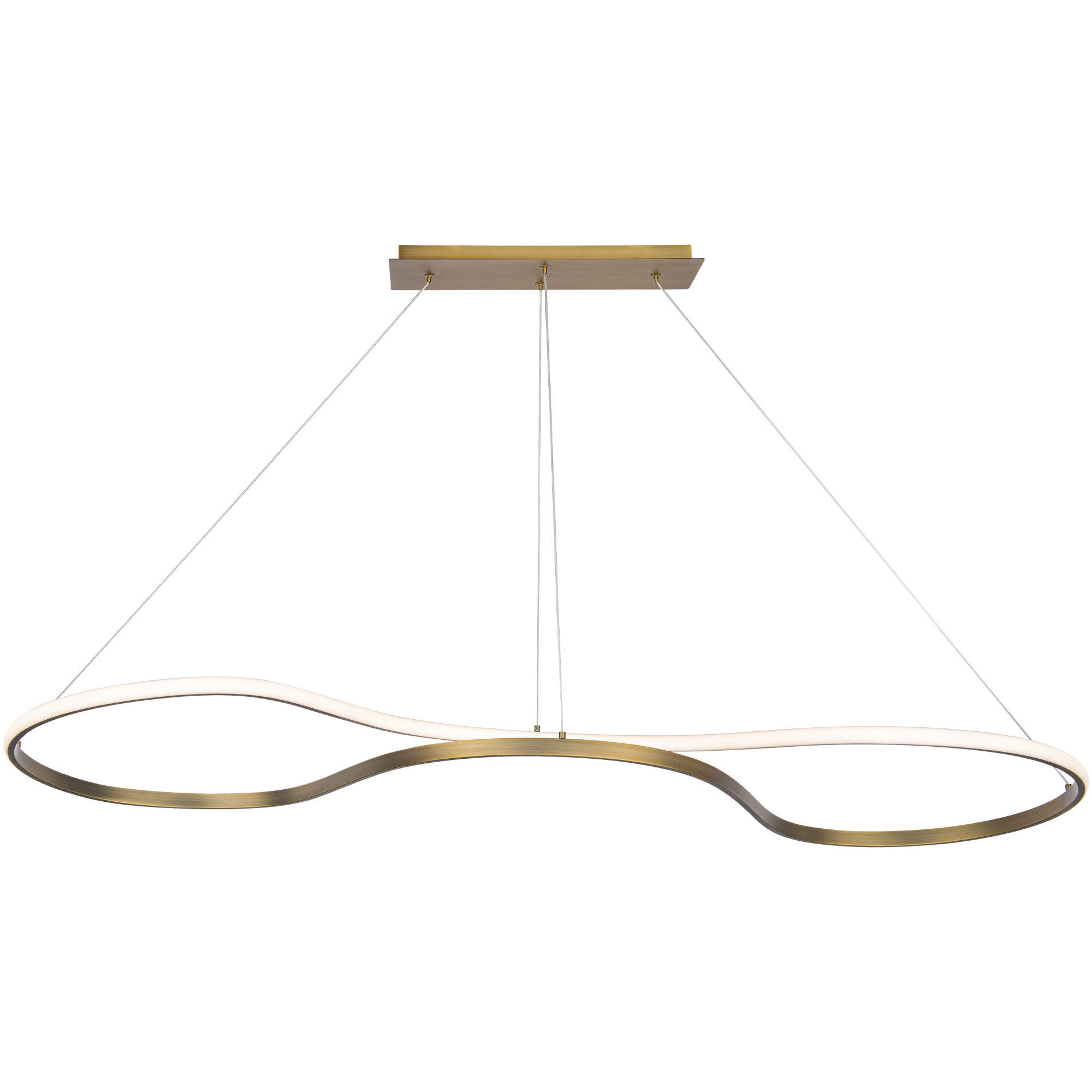 Marques LED 17 inch Aged Brass Pendant Ceiling Light, dweLED