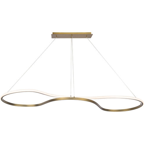 Marques LED 17 inch Aged Brass Pendant Ceiling Light, dweLED