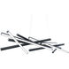 Parallax 8 Light 55 inch Black Linear Pendant Ceiling Light in 55in, dweLED