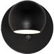 Duplex 1 Light 5 inch Black Reading Light Wall Light