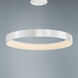 Corso LED 42.5 inch Brushed Aluminum Pendant Ceiling Light in 43in, dweLED