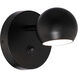 Duplex 1 Light 5 inch Black Reading Light Wall Light