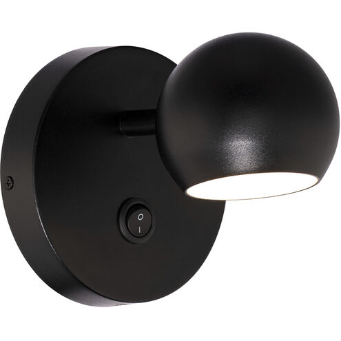Duplex 1 Light 5 inch Black Reading Light Wall Light