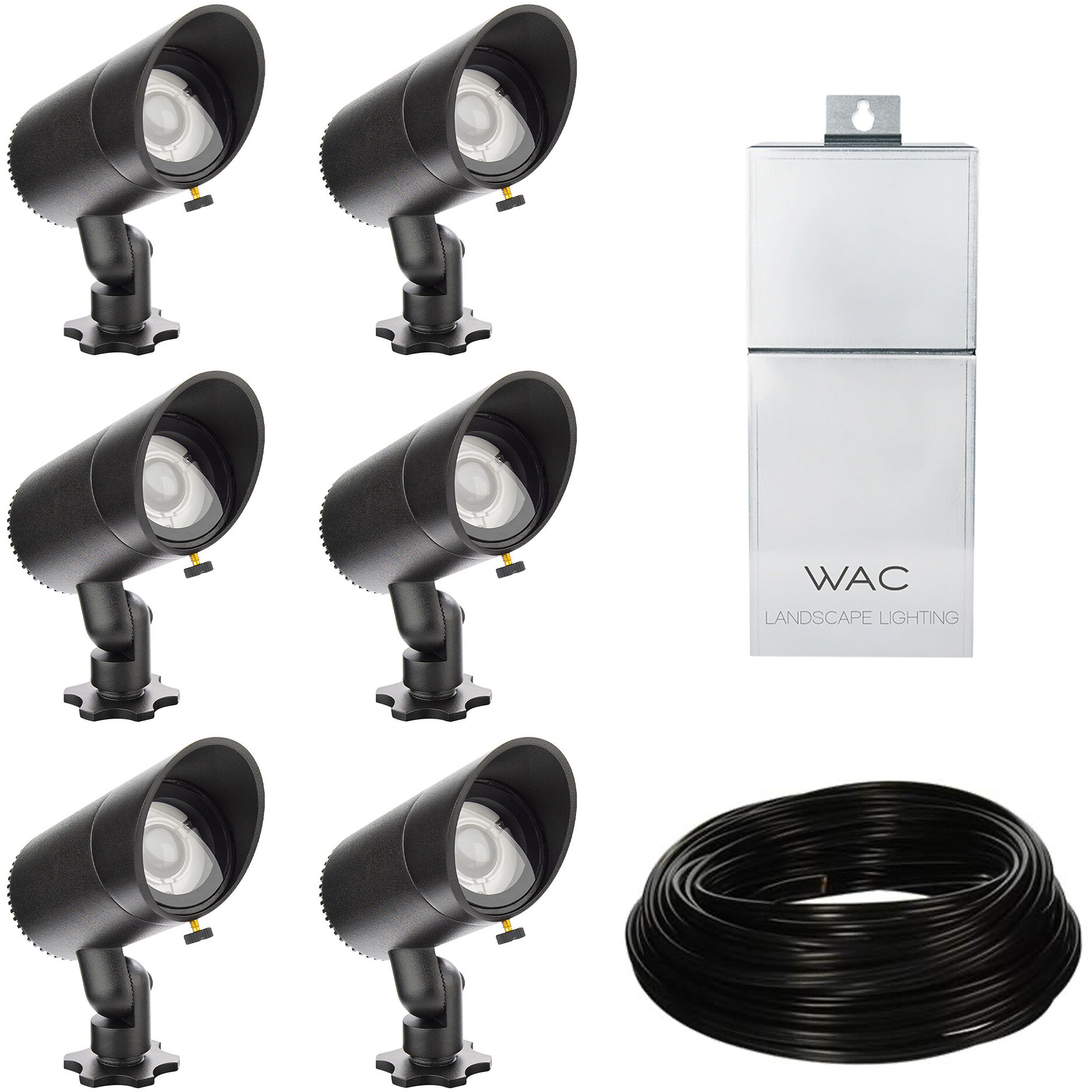 InterBeam Bronze 6 watt LED Spot and Flood Lighting in 2700K, Low Voltage Accent Light Kits, WAC Landscape