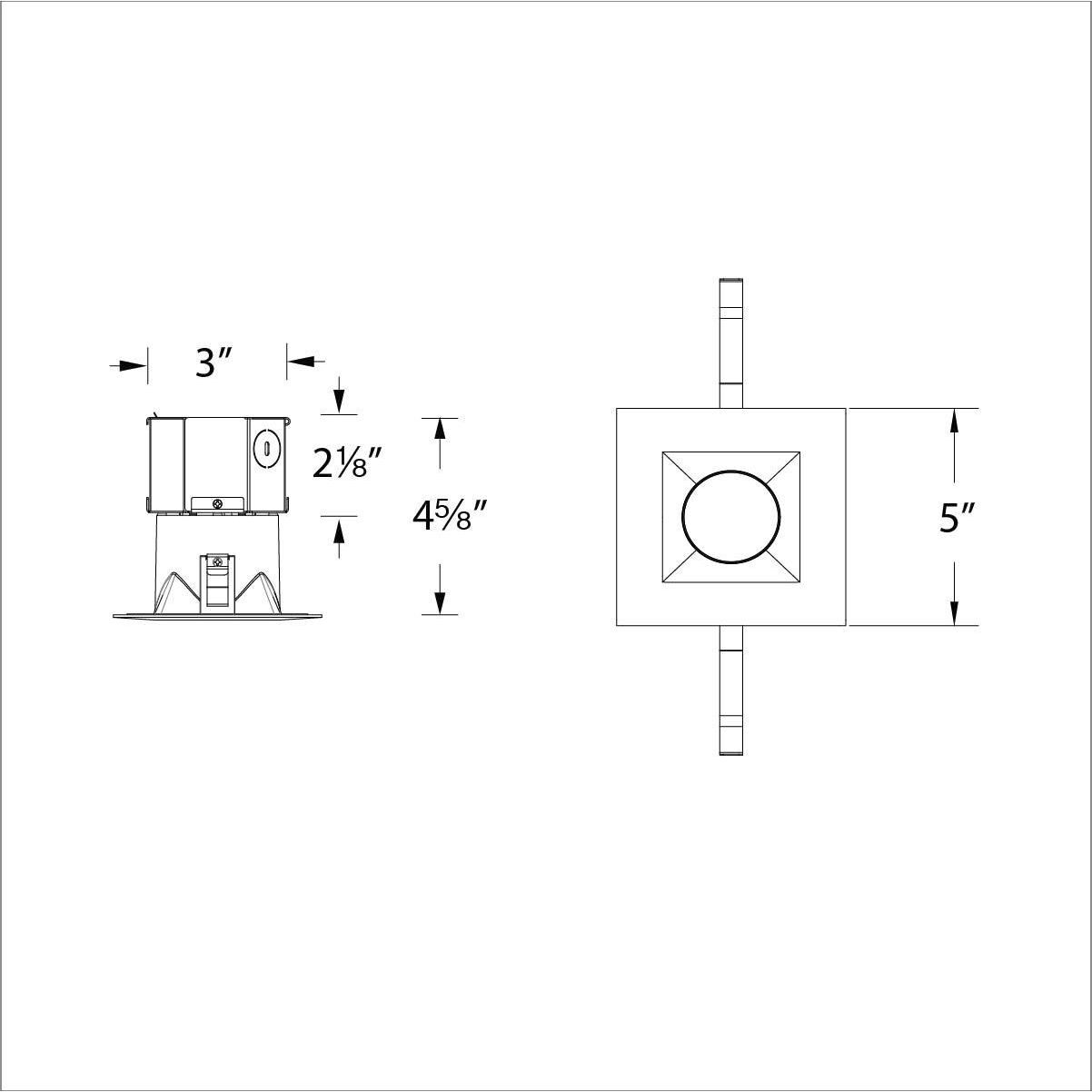 WAC Lighting R4DSDR F9CS BK Pop In LED Black Remodel Recessed Kit